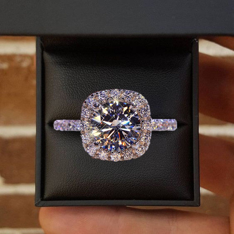 18K White Gold Plated Ornament Ring