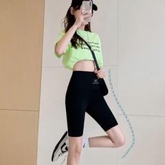 Women's Tummy Control Sports Shorts with Wide Waistband