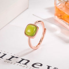Purple Artificial Jade Food Ring for Women