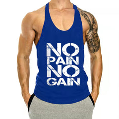 Men's Casual Cotton Vest for Gym and Exercise