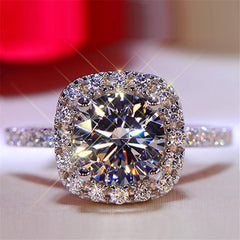 18K White Gold Plated Ornament Ring