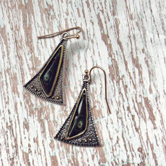 Creative Triangular Colorful Glass Earrings for Women