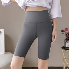 Women's Tummy Control Sports Shorts with Wide Waistband