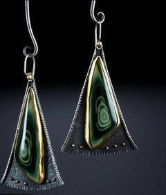 Creative Triangular Colorful Glass Earrings for Women