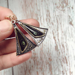 Creative Triangular Colorful Glass Earrings for Women