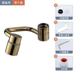 Rotatable Faucet Extension with Splash Guard for Sink