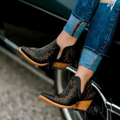 Embroidered Chelsea Boots in European and American Style