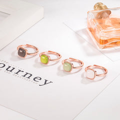 Purple Artificial Jade Food Ring for Women