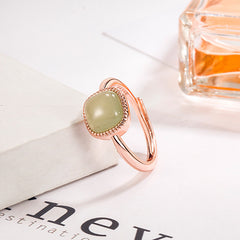 Purple Artificial Jade Food Ring for Women
