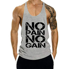 Men's Casual Cotton Vest for Gym and Exercise
